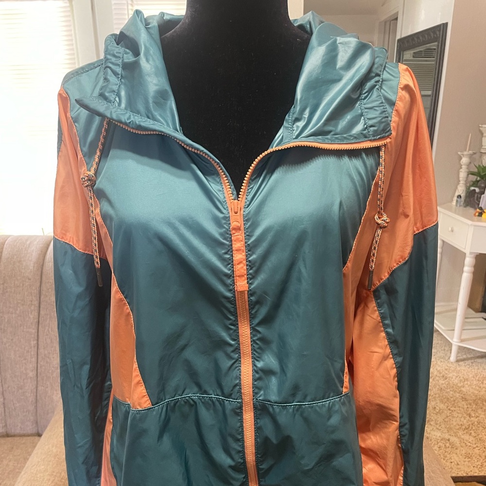 Columbia teal & peach windbreaker  XXL
